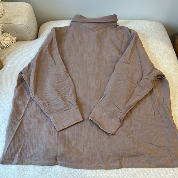 NWOT Rachel Pally Gauze Oversized Yara Shirt & Rami Pant SET, Tobacco - Picture 8 of 14